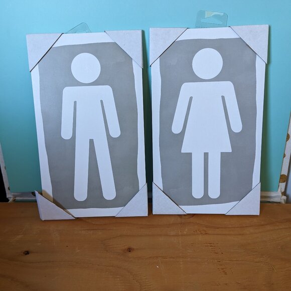 NWT Men/Women Signs Set - Gray - Picture 1 of 2